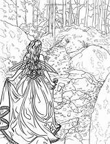 Coloring Forest Pages Adult Enchanted Printable Renaissance Fantasy Colouring Book Fairy Magical Drawing Amazon Selina Adults Sheets Print Fenech Winter sketch template