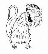 Opossum Coloring Weasel Pages Ice Age Getcolorings Printable Colouring Color Getdrawings Drawing sketch template
