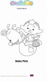 Baba Colouring Pink Coloring Pages Baby Cloud Birthday Sheets Books Choose Board sketch template