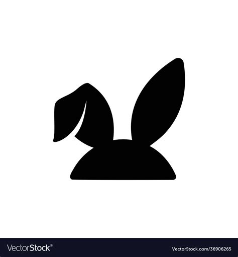bunny ear icon design template isolated royalty  vector