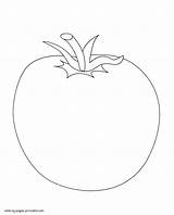 Coloring Tomato Pages Printable Toddlers Preschoolers Preschool Fruits Vegetables sketch template