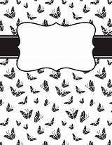 Binder Butterfly Carpetas Cuadernos Separadores Carpeta Forrar Cubiertas Caratulas Plantillas Estampado Colorear Sobres Binders Bindercovers Jabon Páginas Agendas Marcadores Cuaderno sketch template