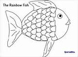 Fish Rainbow Coloring Template Ict Colouring sketch template