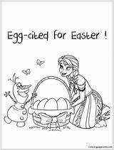 Pages Easter Coloring Olaf Cited Egg Anna Disney Color Online sketch template