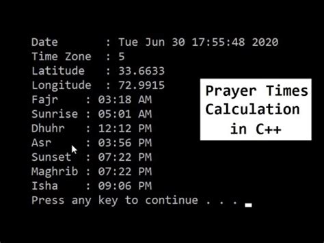 prayer times calculation   youtube