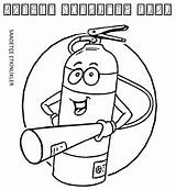 Fire Extinguisher Coloring Safety Printable Color Pages Kids Prevention Getdrawings Getcolorings sketch template