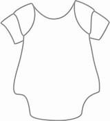 Baby Onesie Clipart Clip Template Shirt Outline Shower Coloring Clothes Onesies Pages Printable Bottle Vest Cliparts Silhouette Templates Onsie Kids sketch template