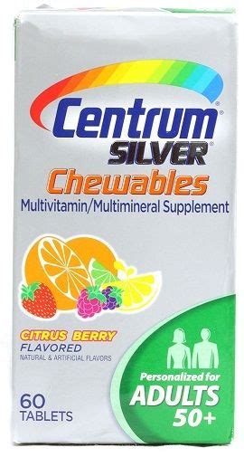 centrum silver chewables multivitamin  multimineral  adults   citrus ebay