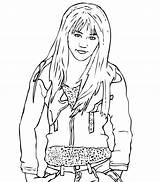 Coloring Miley Cyrus Pages Hannah Montana sketch template