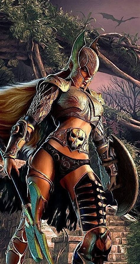 Valkyrie  Warrior Woman Fantasy Warrior Fantasy Art