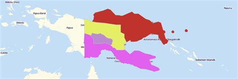 Map Of Papua New Guinea Regions