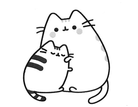 pusheen love coloring pages