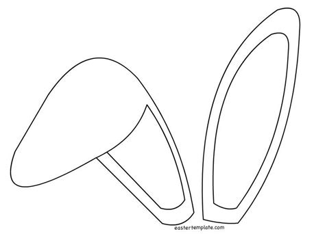 bunny ears coloring pages easter templates easter bunny ears