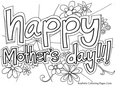 mothers day  greeting card realistic coloring pages