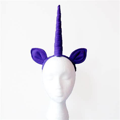 purple unicorn ears horn