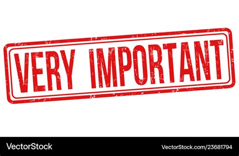 important sign  stamp royalty  vector image