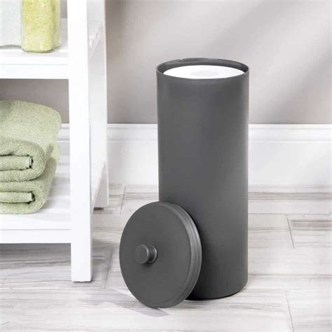 toilet paper holder storage tube mdesign plastic charcoal learn