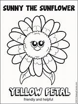 Scout Girl Daisy Petal Coloring Yellow Pages Flower Friends Friendly Printable Sunny Helpful Sunflower Color Sheet Makingfriends Lupe Activities Promise sketch template