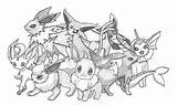 Eevee Evolutions Pokemon Coloring Pages Deviantart Many Ryu Printable Colouring Kids Google Drawings sketch template