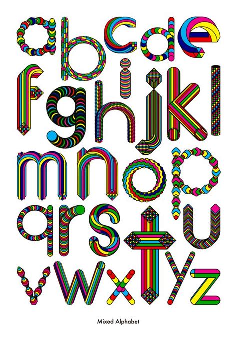 mixed alphabet  steven wilson  behance typography alphabet