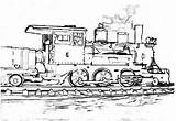 Steam Train Coloring Sketch Netart sketch template