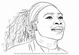 Serena Williams Draw Drawing Tennis Players Step People sketch template