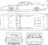 Dodge Charger Daytona Blueprint 1971 Car 3d Cars Modeling Blueprints Template Challenger 1969 1970 Gt Camaro Coloring Drawings Sketch Pages sketch template