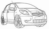 Coloring Toyota Pages sketch template