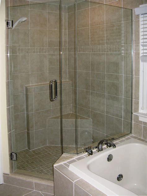Bathroom Amazing Glass Shower Stall Kits Plus Seat And Silver Shower