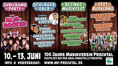 jubilaeumsfest  jahre musikverein prechtal schwarzwald tourismus gmbh