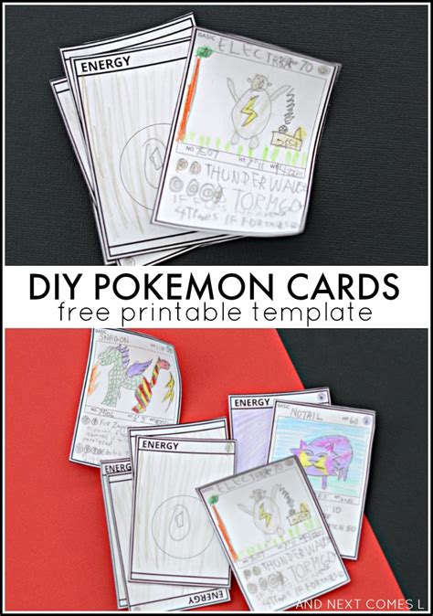 diy pokemon cards  printable template