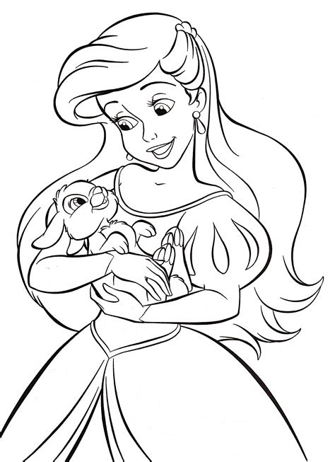 ariel printable coloring pages customize  print