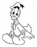 Donald Coloring Pages Kids Children Disney sketch template