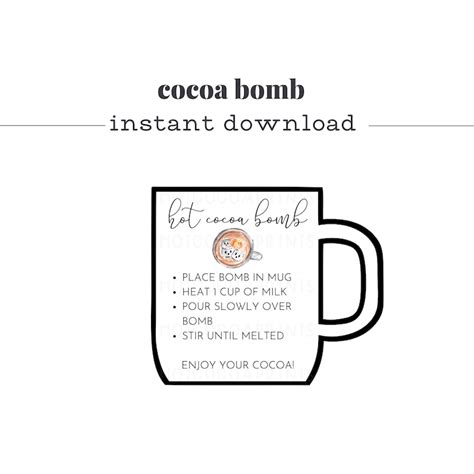 hot chocolate bombs instructions printable