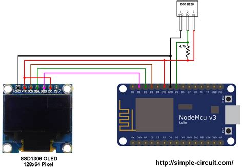 nodemcu interfacing  ssd  dsb temperature sensor simple projects