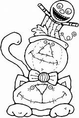 Coloring Halloween Pages Kids Fun Cat Scarecrow Pumpkin Sitting Holidays Printable Teens Sheets Hative These Source Color Kidprintables Main Return sketch template