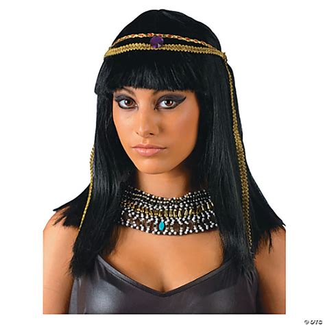 Women S Black Egyptian Queen Wig Oriental Trading