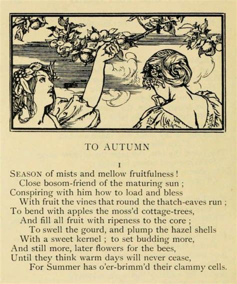 first verse of ode to autumn by john keats 19th september 1819