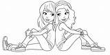 Coloring Pages Friends Friend Bff Getdrawings Two sketch template