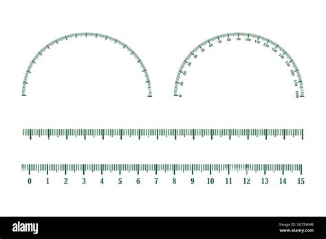 Conjunto De Escala De Medida Marcado Para Reglas Aisladas Sobre Fondo