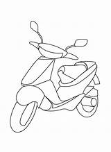 Scooter Pages Drawing Coloring Transport Means Kids Print Moped Drawings Index Preschool Getdrawings sketch template