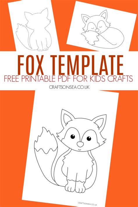 fox template  craft printable crafts  sea