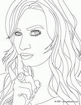 Coloring Demi Lovato Pages Popular sketch template