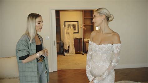 nude video celebs hailey baldwin sexy wedding dress