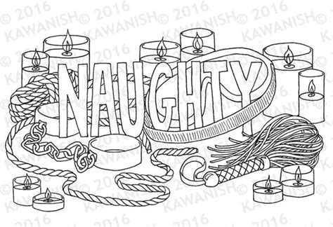 naughty kinky bdsm adult coloring page wall art