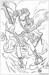 Michael Saint Coloring Pages Saints Color St Drawing Outline Printable Tattoo Kids Tattoos Guido Reni sketch template