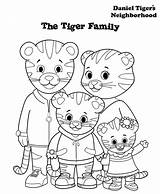 Tiger Daniel Coloring Pages Printable Neighborhood Family Kids Printables Sheets Color Print Bible Pbs Getcolorings Birthday Da Size Coloringfolder sketch template