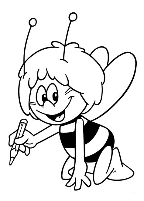 maya  bee coloring pages  kids nice printable  bee
