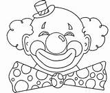 Clown Mask Coloring Pages sketch template