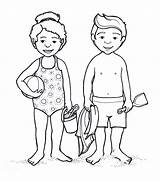 Coloring Body Pages Parts Kids Human Girl Outline Bathing Suit Anime Female Bikini Boy Preschoolers Swimsuit Swimming Drawing Clipart Template sketch template